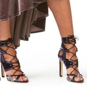 Jimmy choo heels navy blue with metallics, size 40.5 brand new.